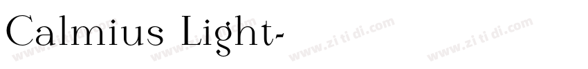 Calmius Light字体转换